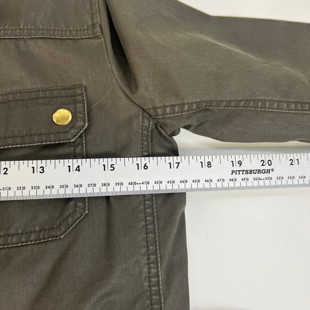 J Crew‎ Military Olive Green Button Gold Button Jacket Size S - Picture 12 of 16